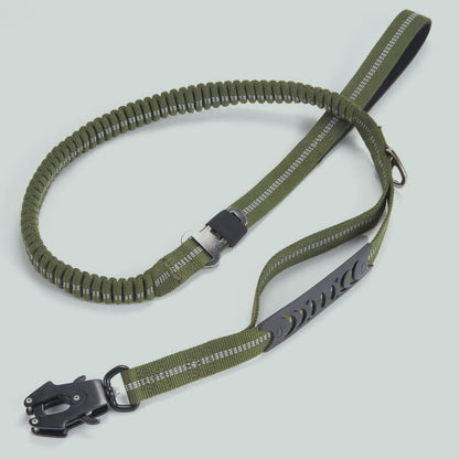 Tactical Bungee Dog Leash – Heavy Duty, Shock Absorbing